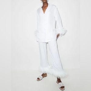 COPY - Sleeper White Bridal Feather PJ Set